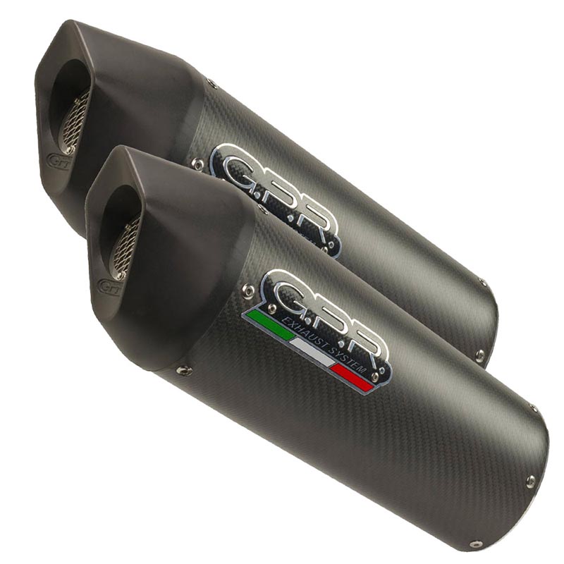 GPR FURORE EVO4 CARBON DOUBLE SLIP-ON EXHAUST WITH RACING LINK PIPE CONTINENTAL 650 2019/20 e4