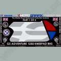 Motografix Fuel Tank Guard Knee Pads BMW R1250 GS Adventure 2018- KB024SP