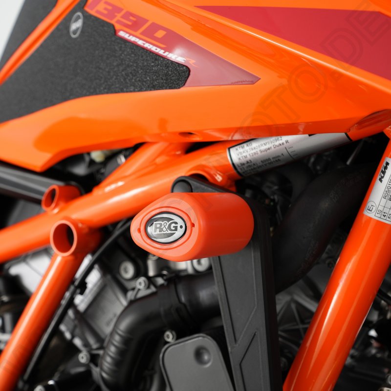 R&G Crash Protectors \"No Cut\" ORANGE KTM Super Duke 1390 R / EVO 2024-