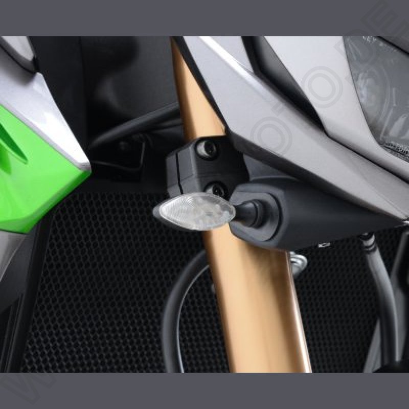 R&G Micro Indicator Adapter Kit front Kawasaki Z 1000 / Z 300 2014-