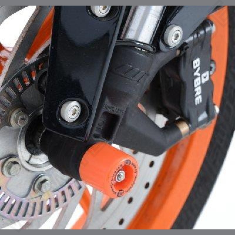 R&G Racing Fork Protectors Orange  KTM Duke 125 / 200 / 390 up to 2023