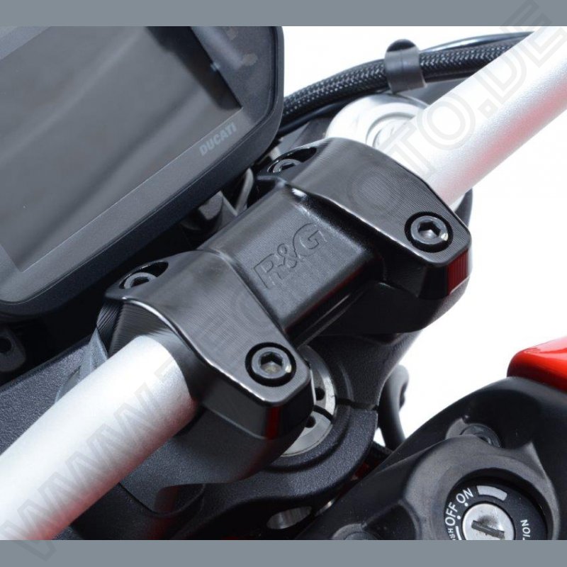 R&G Racing handlebar clamp aluminium \"black\" Ducati Monster 1200
