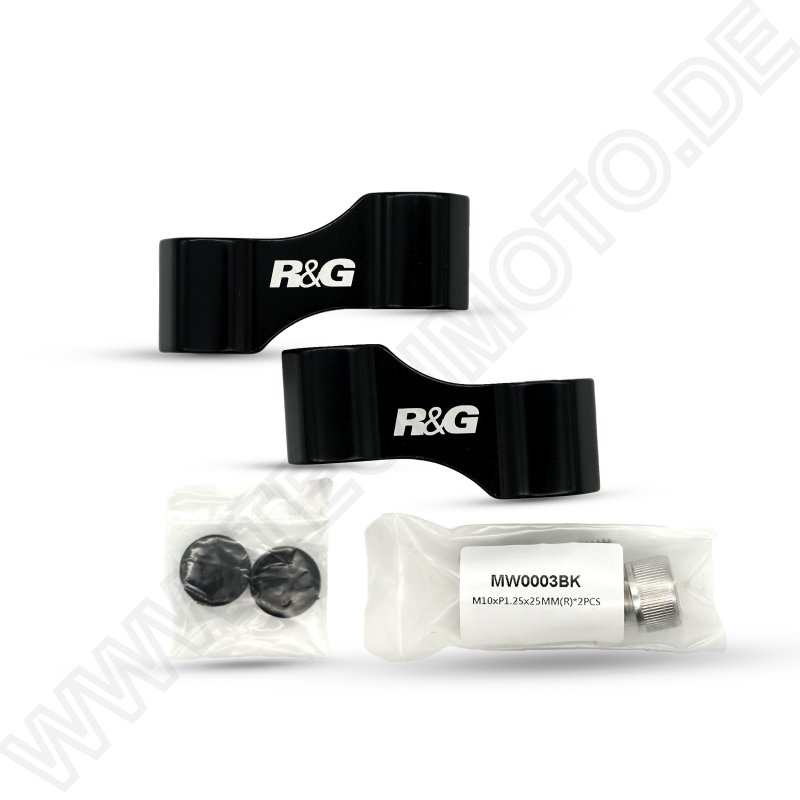 R&G Mirror Wideners M10 x 1.25 Right Hand Thread Mirrors height 35 / width 45mm