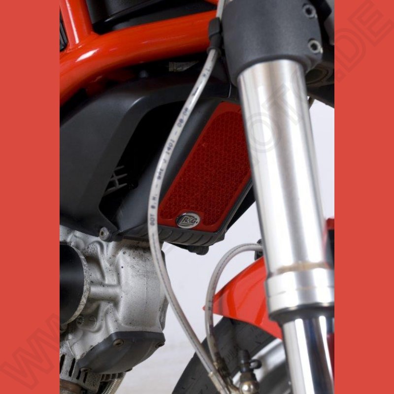 R&G Racing Oil Cooler Guard \"RED\" Ducati Monster 1100 / EVO