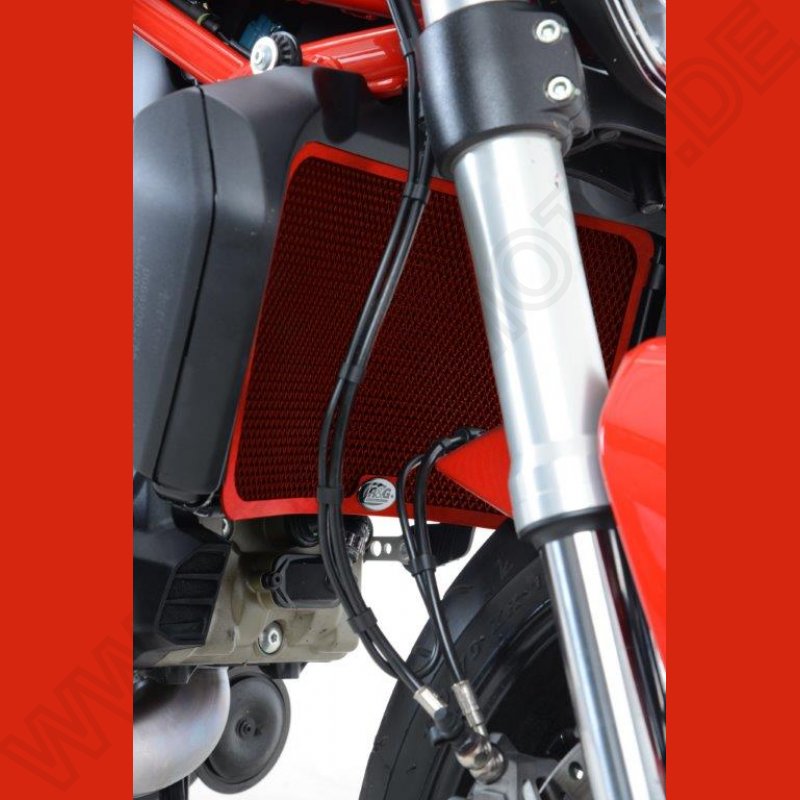 R&G Kühler & Ölkühler Schutz Set \"RED\" Ducati Supersport 2017-