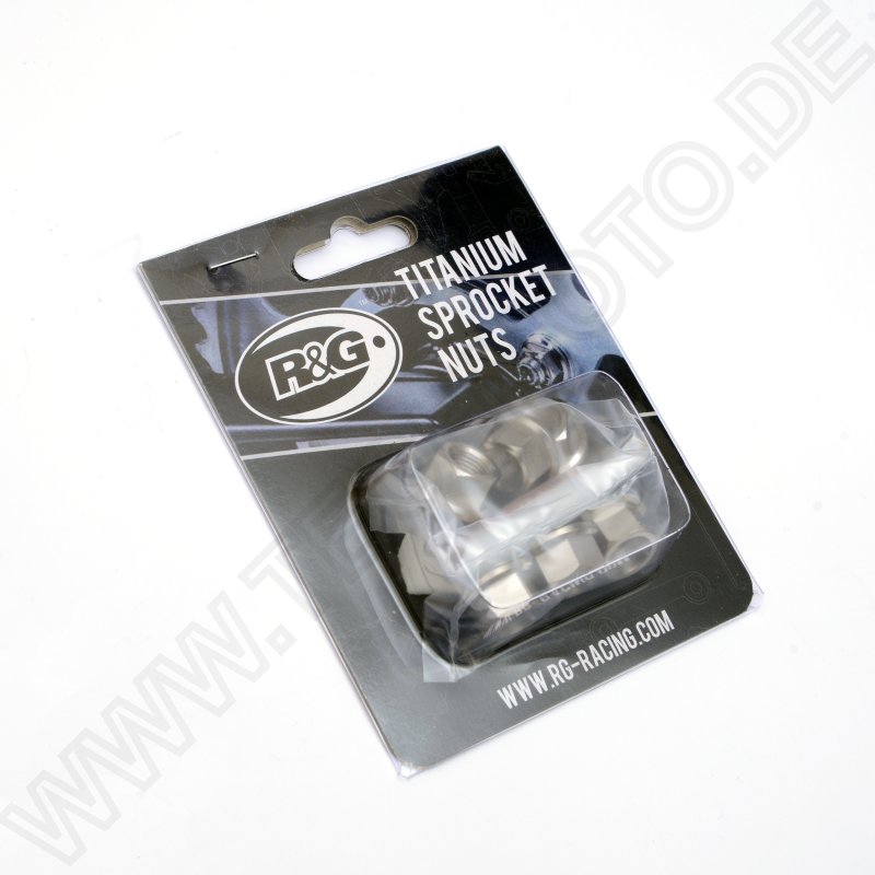 R&G Titanium Sprocket Nuts M10 X 1.25 (5-piece set) Black