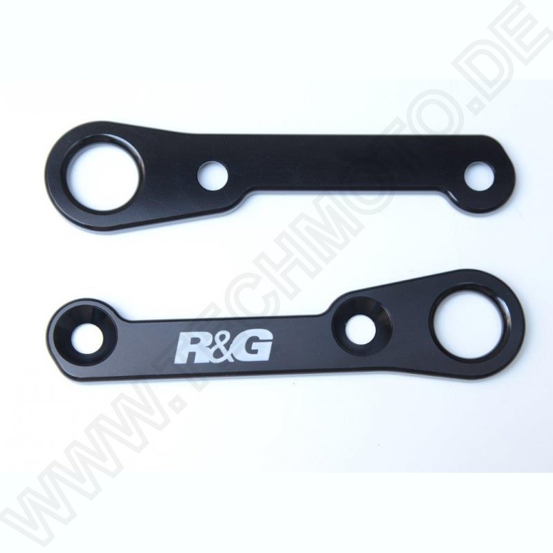 R&G Racing Tie-Down Hooks Pair \"Black\" Yamaha YZF-R25 / YZF-R3 2014-