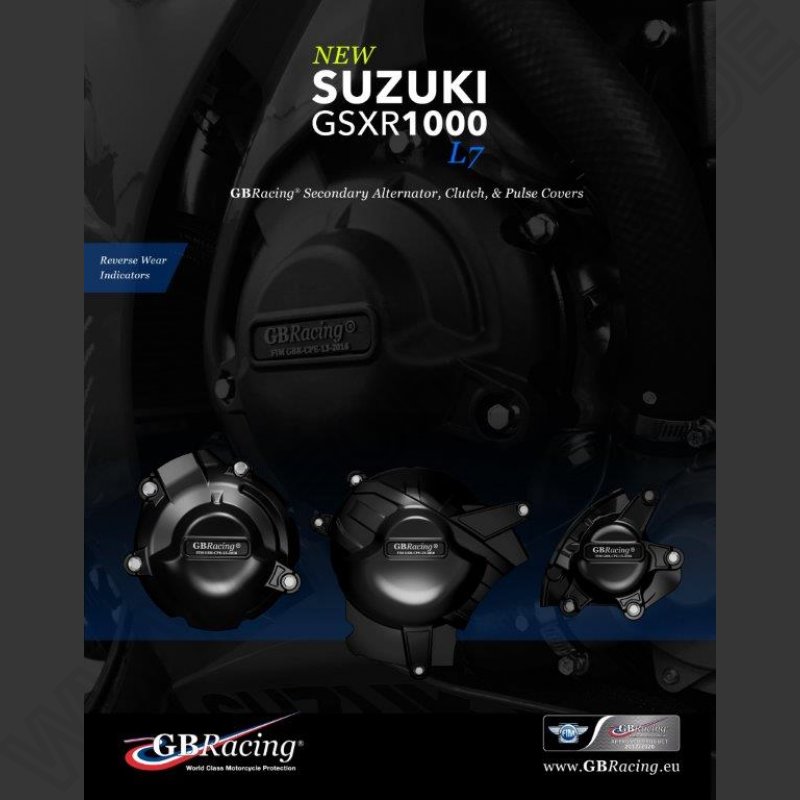 GB Racing Engine Cover Set Suzuki GSX-R 1000 2017-