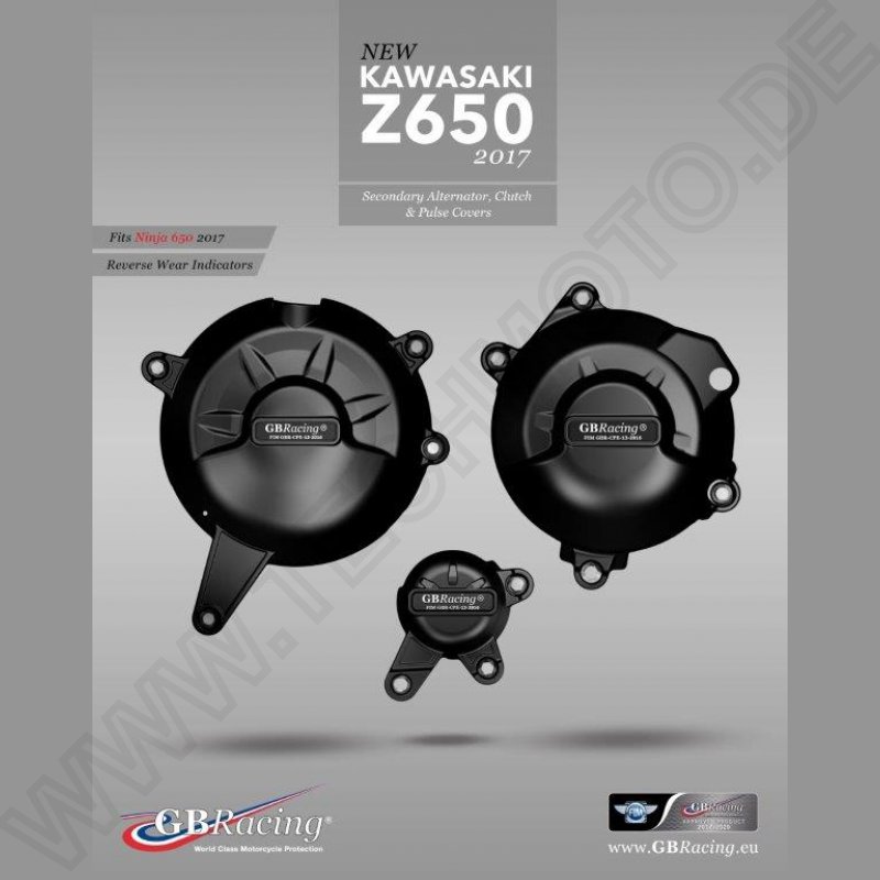 GB Racing Engine Cover Set Kawasaki Z 650 / Ninja 650 2017- / Z 650 RS 2022-