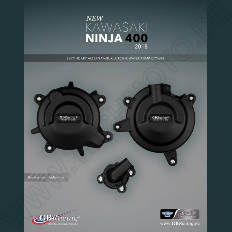 GB Racing Engine Cover Set Kawasaki Ninja 400 2018- / Z 400 2019-