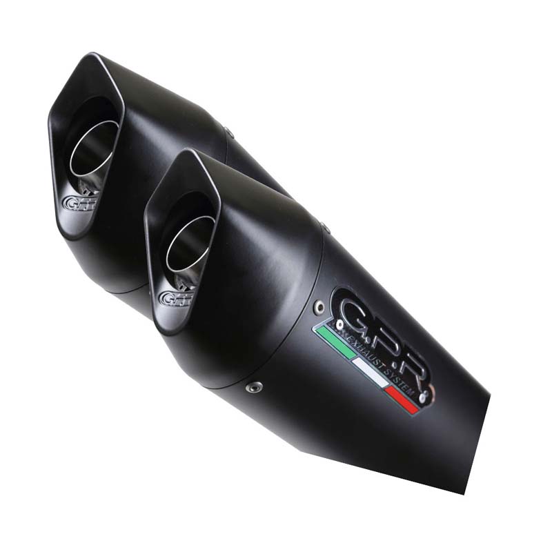 GPR Exhaust System  Ktm Lc8 Smt 990 2008/2014 Pair of homologated bolt-on silencers Furore Nero