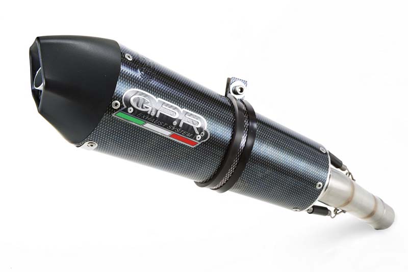 GPR Exhaust System  Kawasaki Ninja 300 R 2012/17 e3 Homologated slip-on exhaust Gpe Ann. Poppy