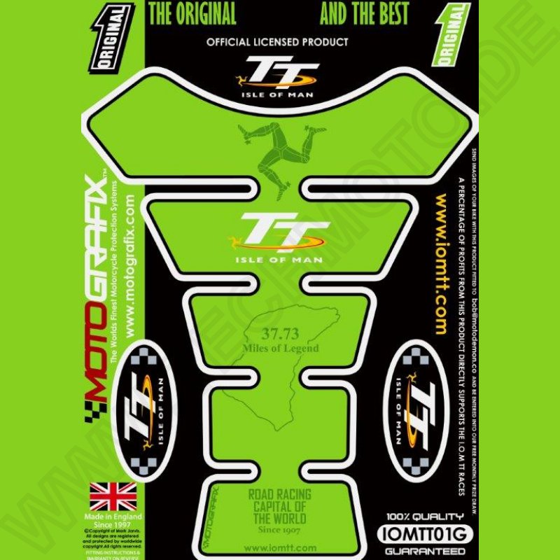 Motografix Isle Of Man TT Races Official Licensed 3D Gel Tank Pad Protector IOMTT01G