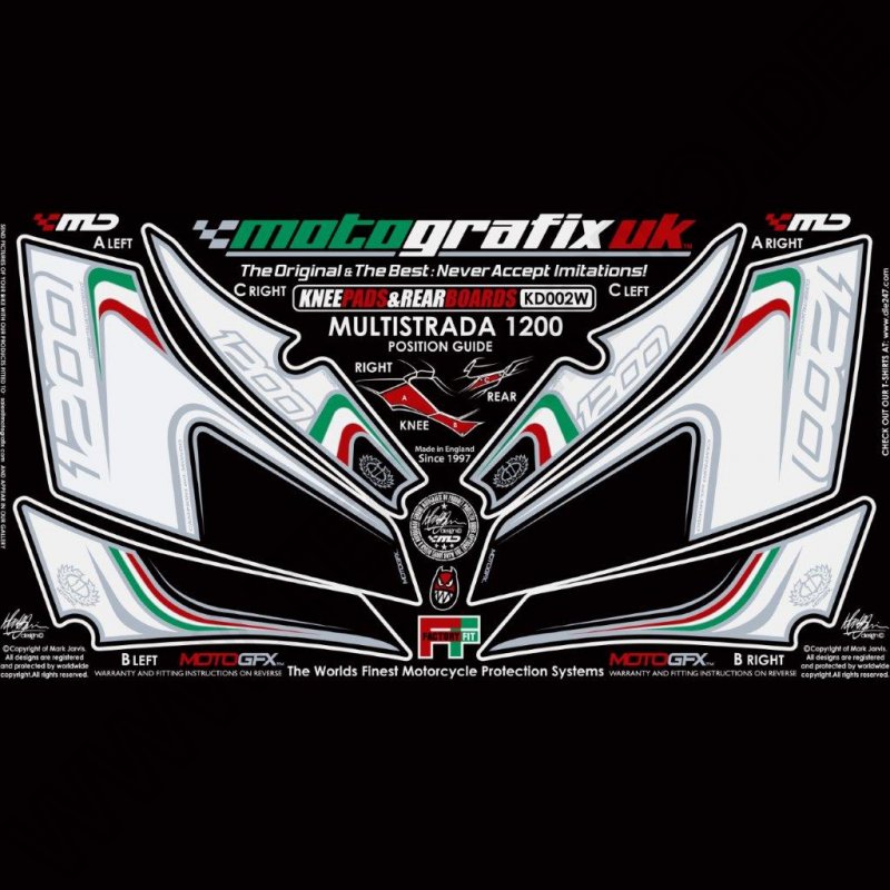 Motografix Stone Chip Protection Kit Ducati Multistrada 1200 2010- KD002W