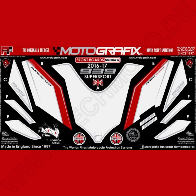 Motografix Stone Chip Protection front Ducati Supersport 939 2017- ND018WW