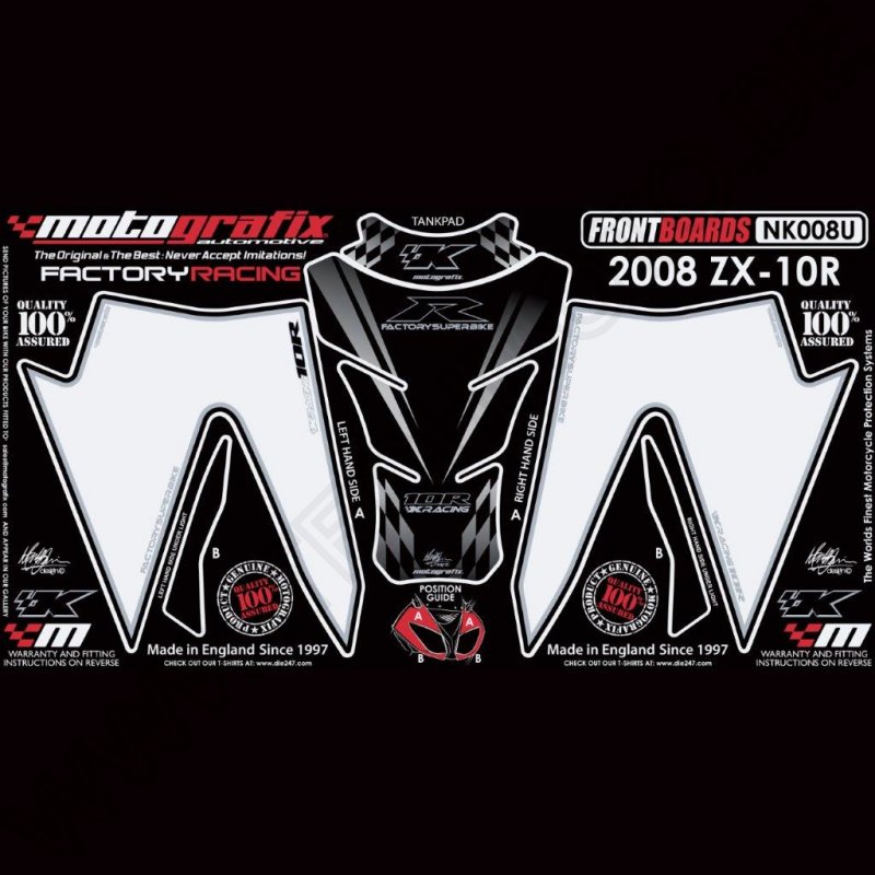 Motografix Stone Chip Protection Kit Kawasaki ZX-10 R 2008-2010 NK008U