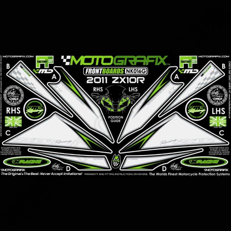 Motografix Steinschlagschutz vorn Kawasaki ZX-10 R 2011-2015 NK016G