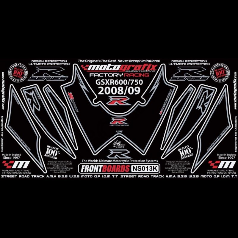 Motografix Stone Chip Protection front Suzuki GSX-R 600 / 750 2008-2010 NS013K