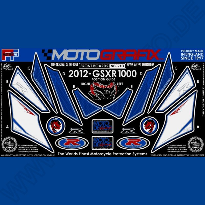 Motografix Stone Chip Protection front Suzuki GSX-R 1000 2012- NS021B
