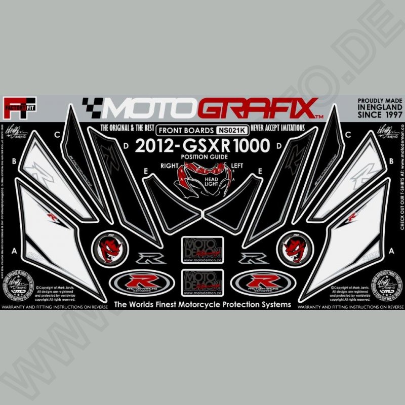 Motografix Stone Chip Protection front Suzuki GSX-R 1000 2012- NS021K