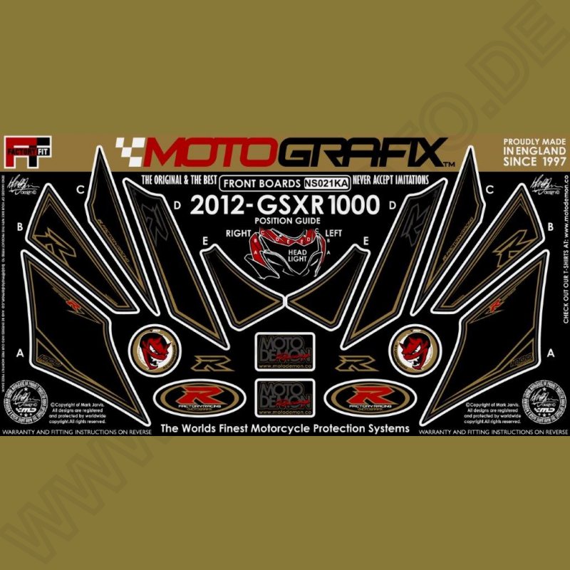 Motografix Stone Chip Protection front Suzuki GSX-R 1000 2012- NS021KA