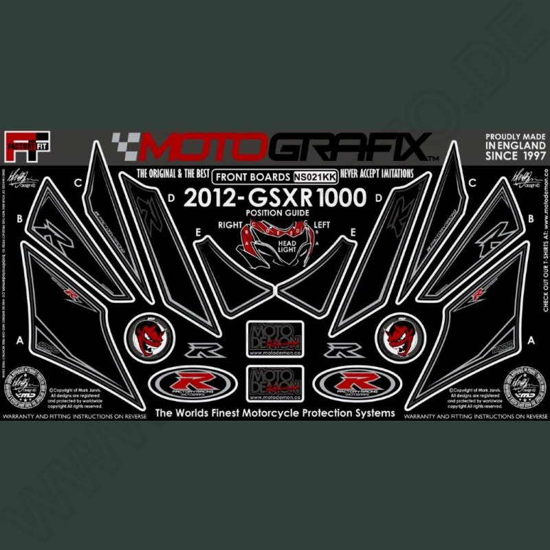 Motografix Stone Chip Protection front Suzuki GSX-R 1000 2012- NS021KK