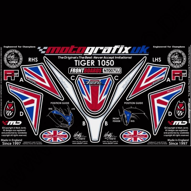 Motografix Stone Chip Protection front Triumph Tiger 1050 2007- NT007UJ