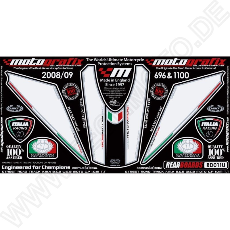 Motografix Stone Chip Protection tail Ducati Monster 696 / 796 / 1100 RD011U