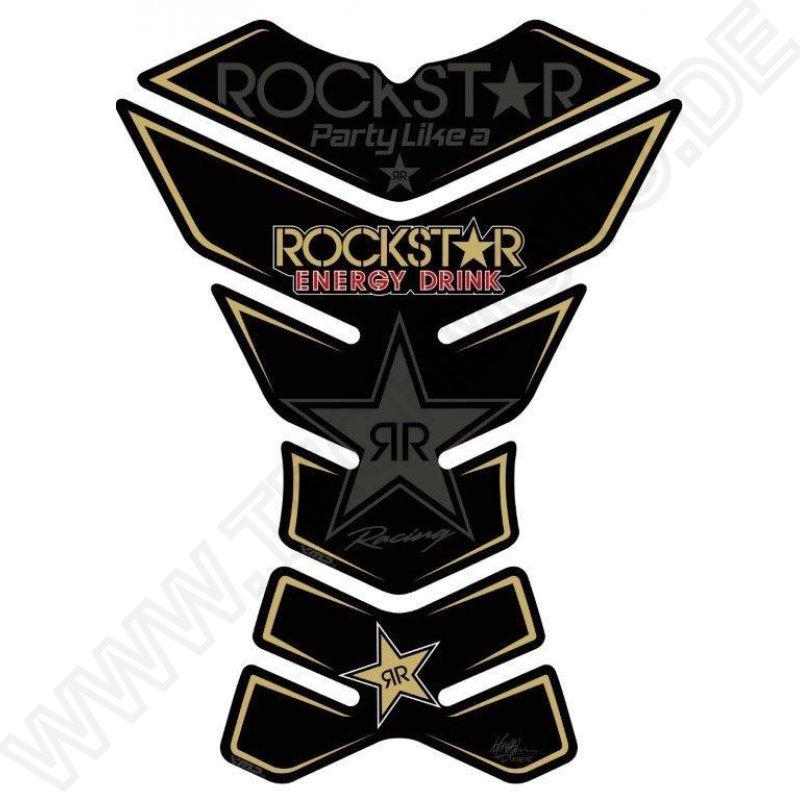 Motografix Rockstar Energy Drink Official Black 3D Gel Tank Pad Protector RKSTR02