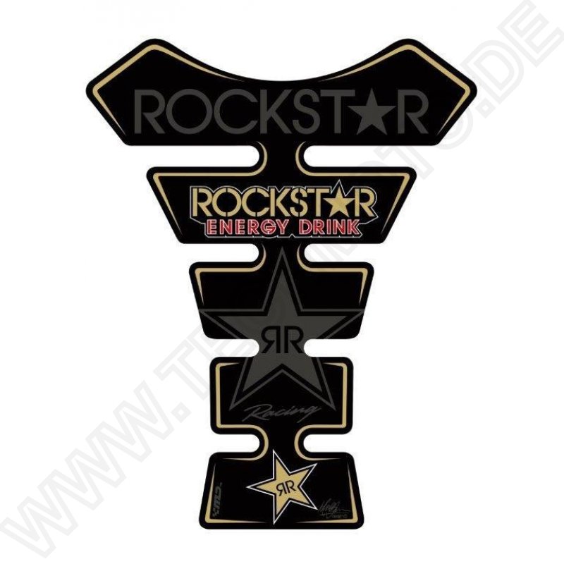 Motografix Rockstar Energy Drink Official Black 3D Gel Tank Pad Protector RKSTR03