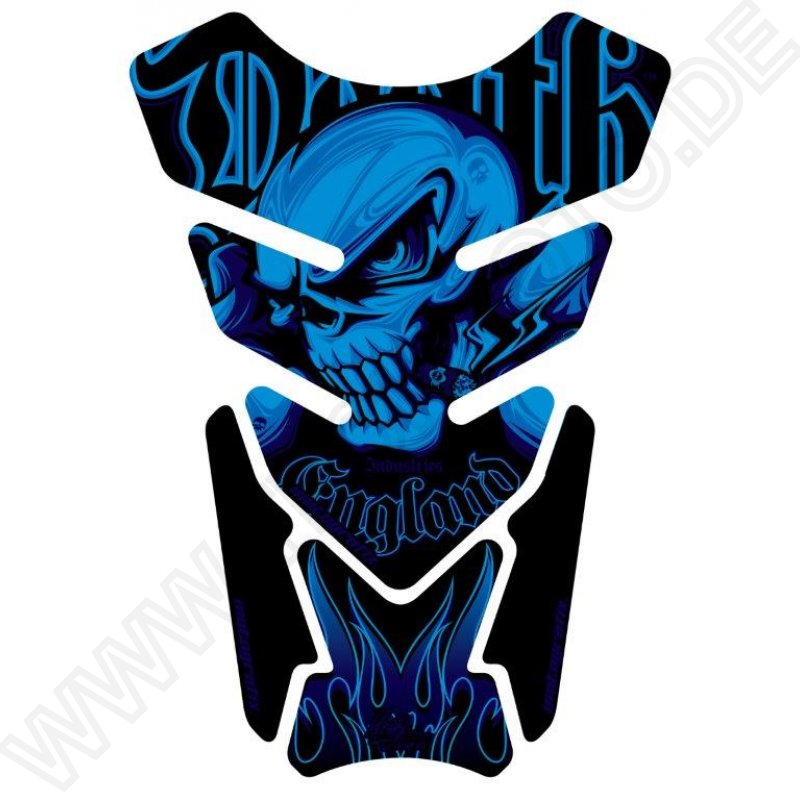 Motografix Death Skull Blue 3D Gel Tankpad Protector ST075B