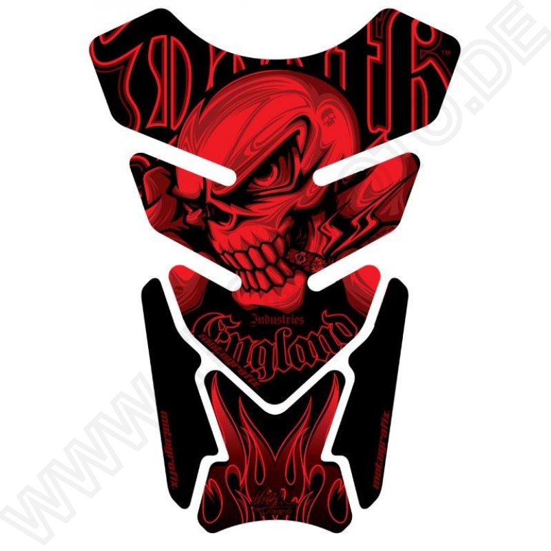Motografix Death Skull Red 3D Gel Tankpad Protector ST075R
