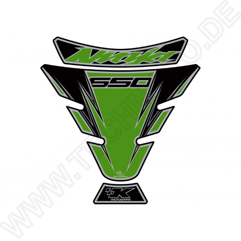 Motografix Kawasaki Ninja 650 Green 3D Gel Tank Pad Protector TK018G