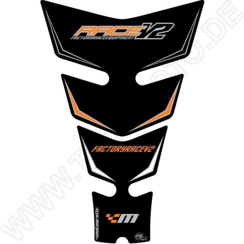 Motografix KTM RACE V2 Black Factory 3D Gel Tank Pad Protector TKTM01K