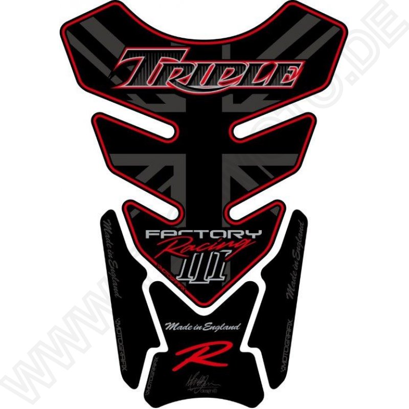 Motografix Triumph Triple Racing 3D Gel Tank Pad Protector TT014KR