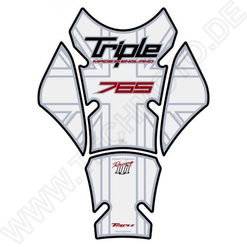 Triumph Street Triple 675 RX 2015 16 17 Motorcycle Tank Pad 3D Gel Protector 