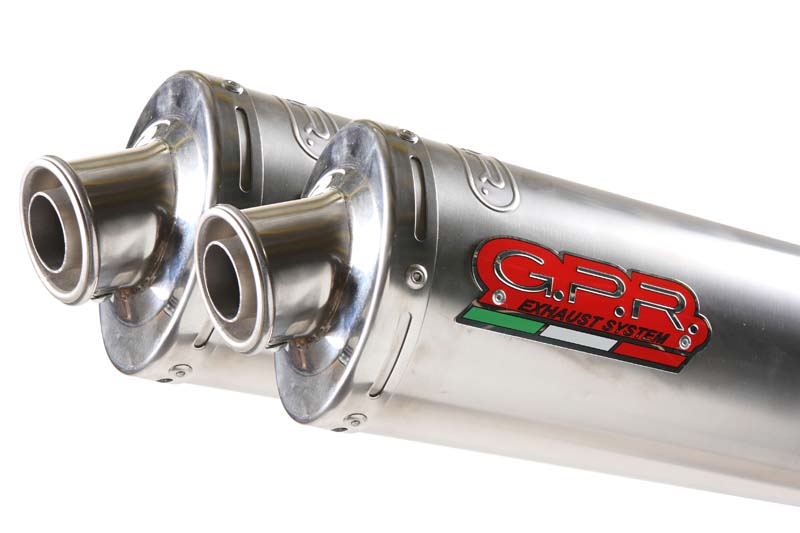 GPR Exhaust System  Ducati Monster S4R 1000 2003/2007  Mid Full line racing with double silencers Inox Tondo / Round