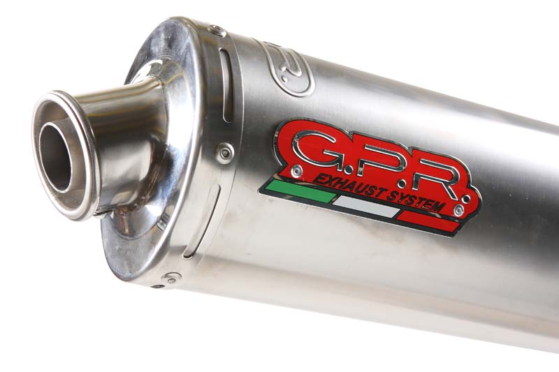 GPR Exhaust System  Hyosung Comet 250 GT-R 2001/14  Homologated bolt-on silencer Inox Tondo / Round