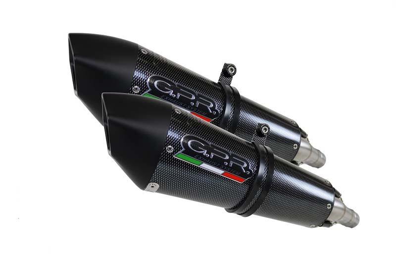 GPR Exhaust System  Yamaha Fjr 1300 2006/2016 Pair Homologated slip-on exhaust catalized Gpe Ann. Poppy