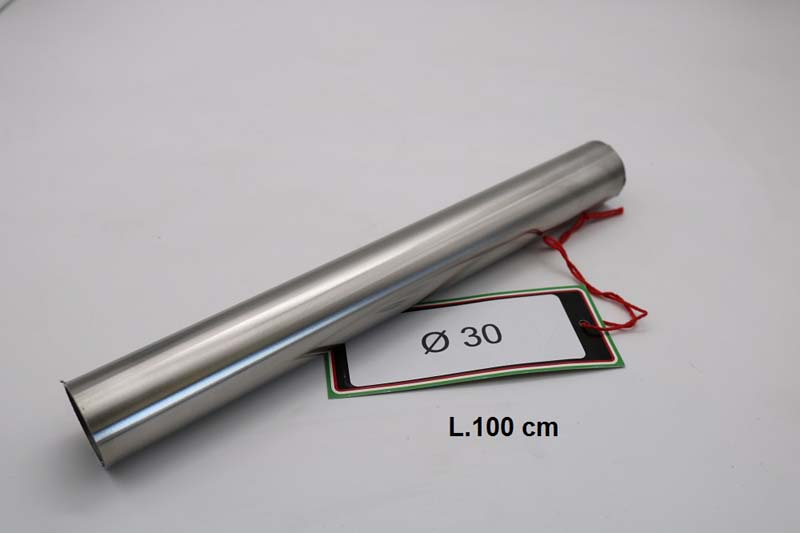 GPR Exhaust Cafè Racer Accessorio - tubo inox D. 30mm X 1mm L.1000mm Inox tube Aisi 304 Tig L.100cm D.30mm x 1mm  Accessorio - A
