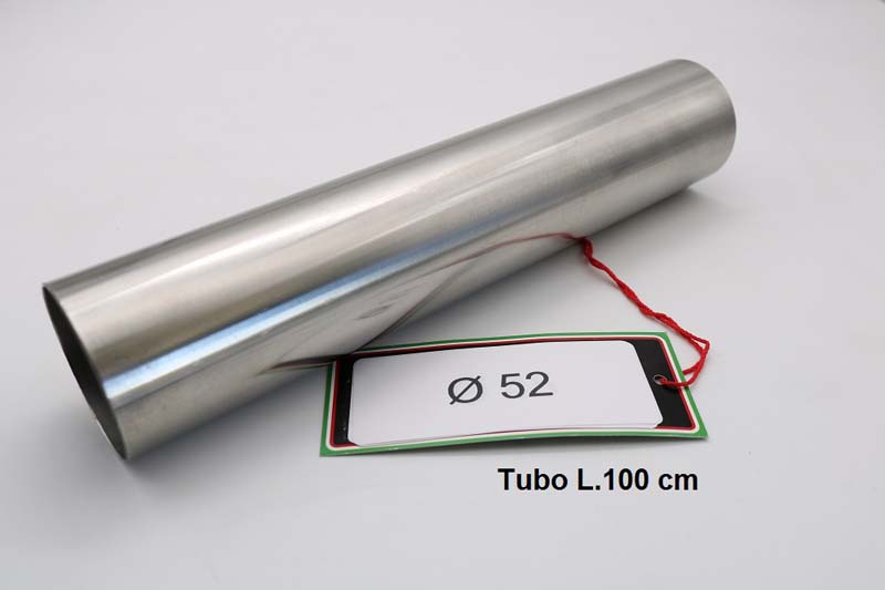 GPR Exhaust System  Tuning Accessorio - TUBO INOX D. 52mm X 1mm L.1000mm Inox tube Aisi 304 Tig L.100cm D.35mm x 1mm  Accessorio